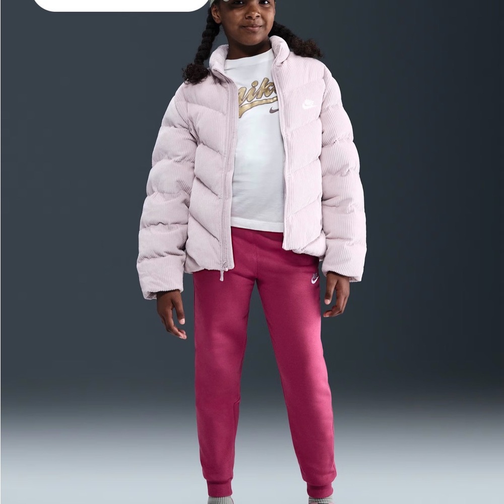 Nike Fuchsia Cozy Jogger Sweat Pants Kids Small